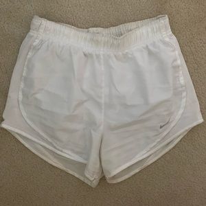 Nike dri-fit white shorts